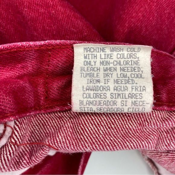 Vintage Ozark Mountain Women’s High Waist Red Denim Shorts Sz 5 Western 90s - Picture 10 of 11
